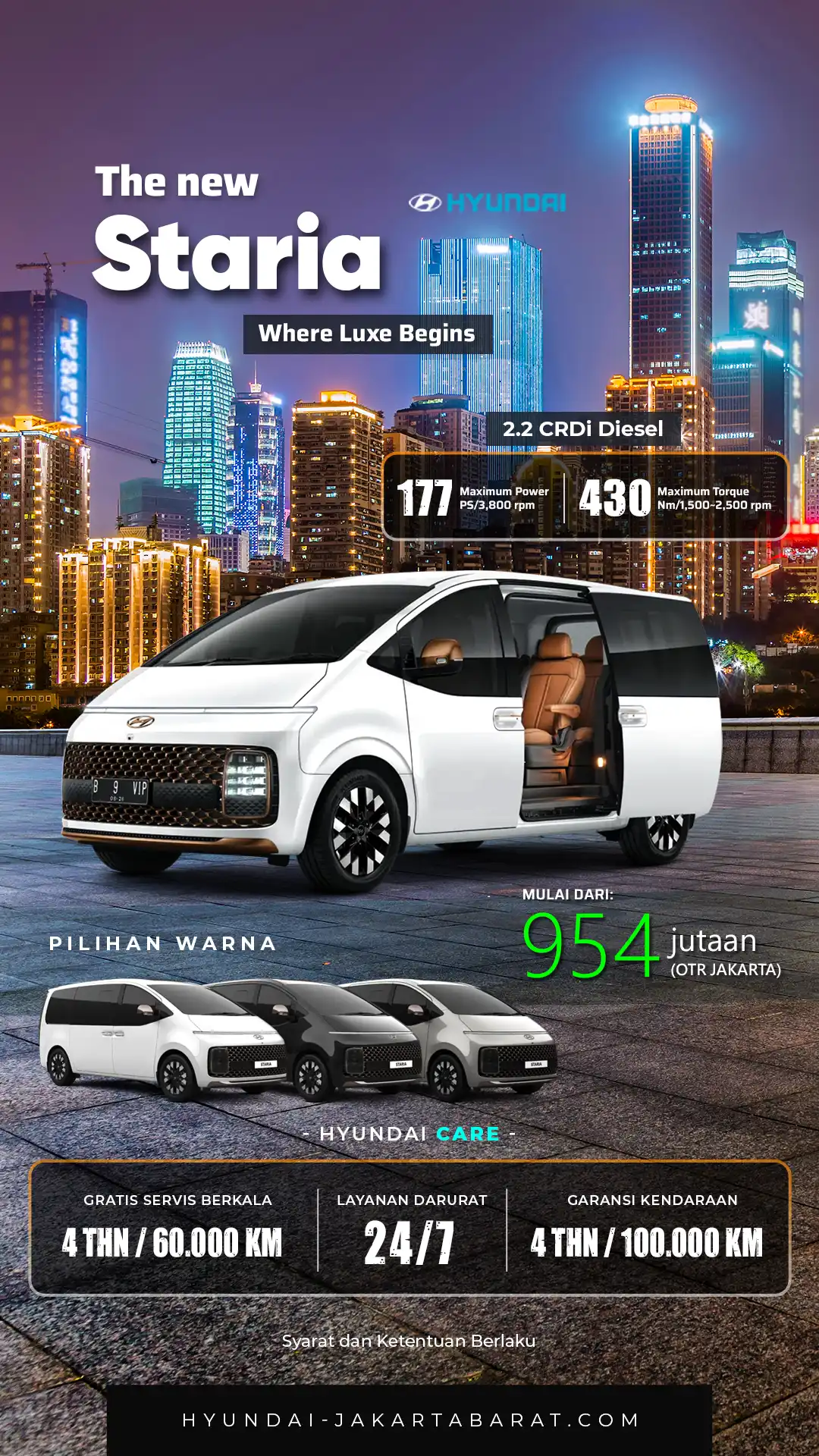 Banner Promo Luxury MPV Hyundai Staria Showroom Hyundai Kebon Jeruk