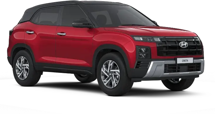 Tampilan Warna Two Tone Dragon Red Pearl Black Roof Hyundai Creta - Dealer Hyundai Jakarta Barat