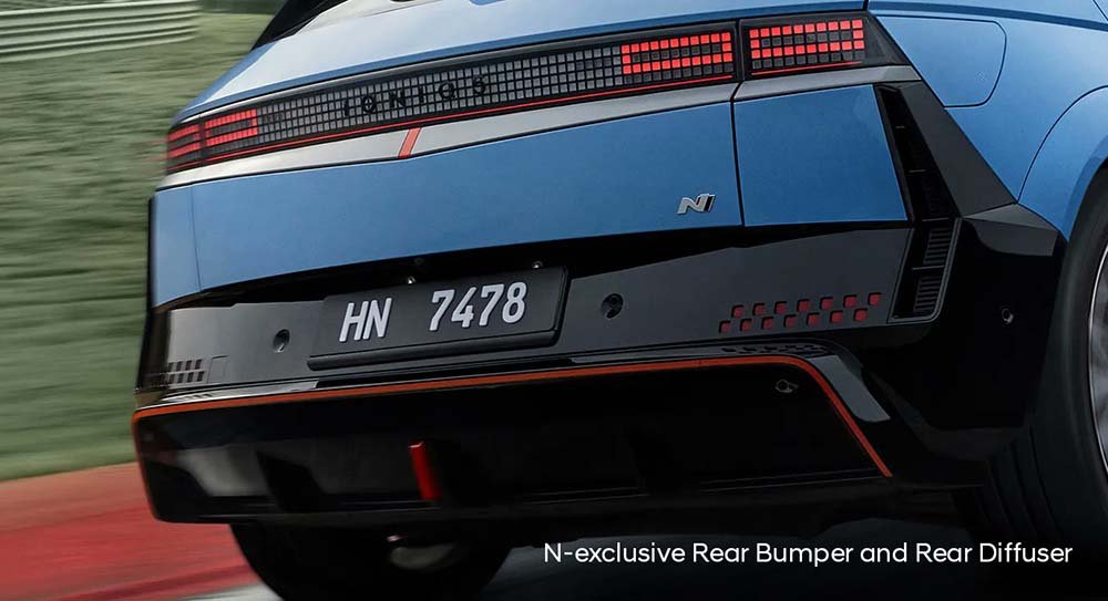 Desain Bumper Belakang Eksklusif Exclusive Rear Bumper Hyundai Ioniq 5 N - Dealer Hyundai Kebon Jeruk