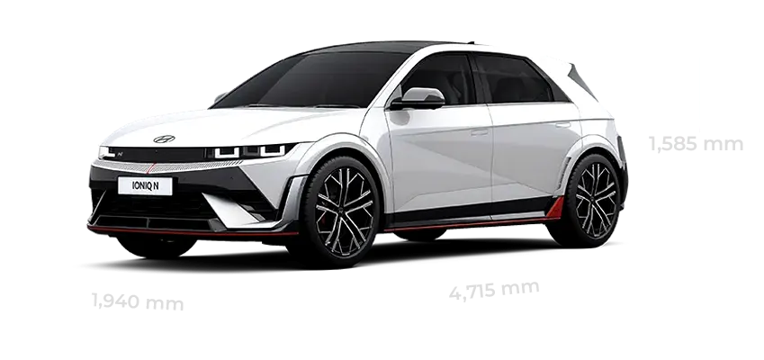 Detail informasi spesifikasi dan dimensi mobil EV Hyundai IONIQ 5 N - Dealer Jakarta Barat