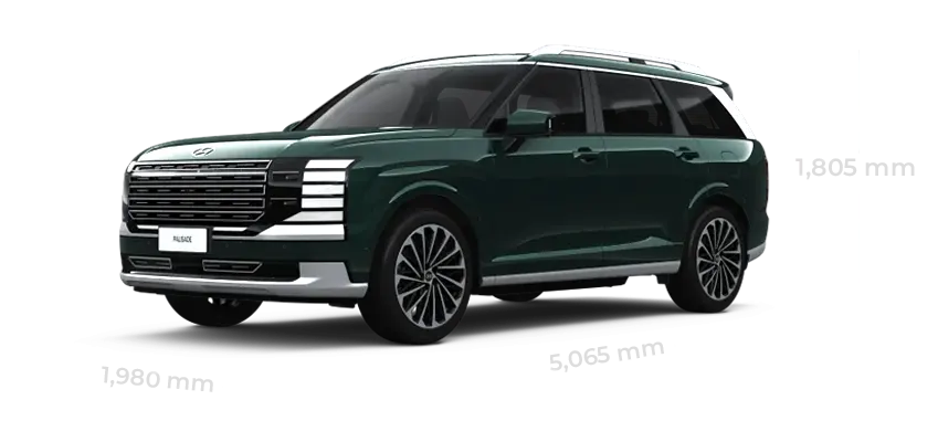 Detail informasi spesifikasi dan dimensi mobil SUV Premium Hyundai PALISADE Hybrid - Dealer Jakarta Barat