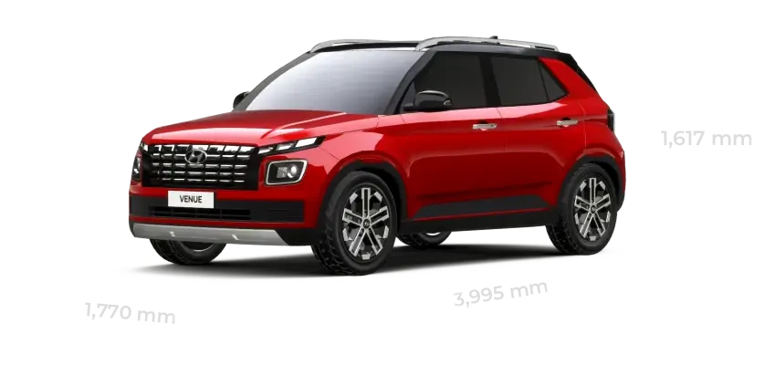 Detail informasi spesifikasi dan dimensi mobil SUV Hyundai VENUE - Dealer Jakarta Barat