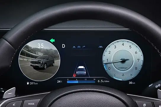 Fitur Kamera Blind Spot View Monitor Hyundai Stargazer Cartenz X - Dealer Jakarta Barat