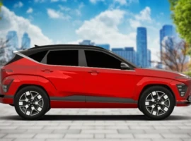 Tampak Samping Kanan Hyundai Kona Electric - Dealer Hyundai Kebon Jeruk