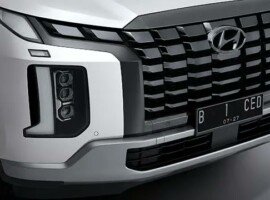 Tampilan Grill Depan Dark Chrome Grille Hyundai Palisade - Dealer Hyundai Jakarta Barat
